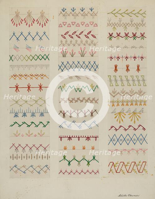 Sampler, c. 1937. Creator: Edith Towner.