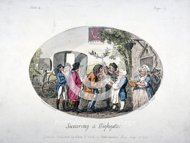 'Swearing at Highgate', 1796.      Artist: Isaac Cruikshank