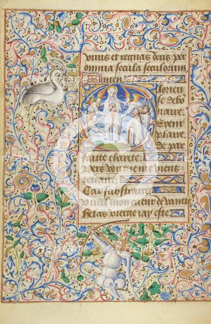 Initial G: The Assumption of the Virgin; Hours of Simon de Varie, 1455. Creator: Master of Jean Rolin II.