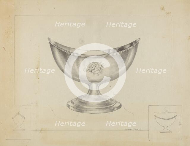 Silver Sugar Bowl, c. 1936. Creator: Hester Duany.