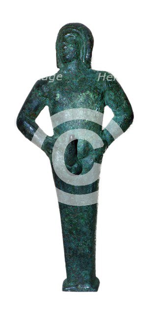 Roman copper alloy statuette of herm of Priapus from Pakenham, Suffolk. Artist: Unknown