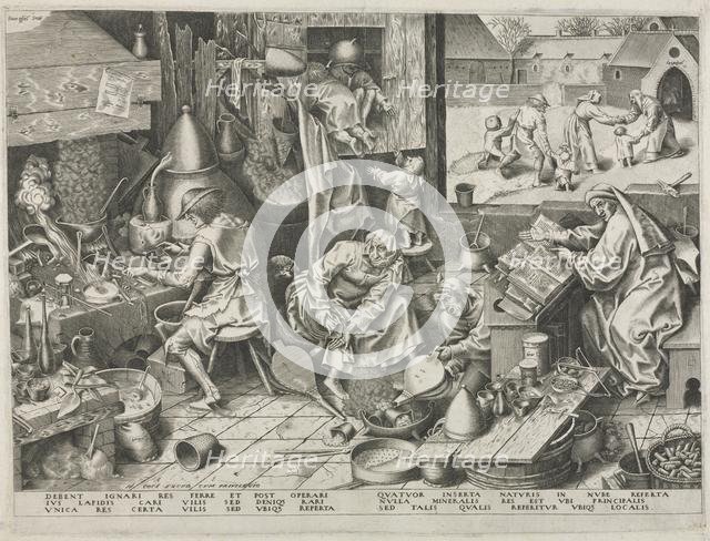 Alchemist. Creator: Philip Galle (Flemish, 1537-1612).