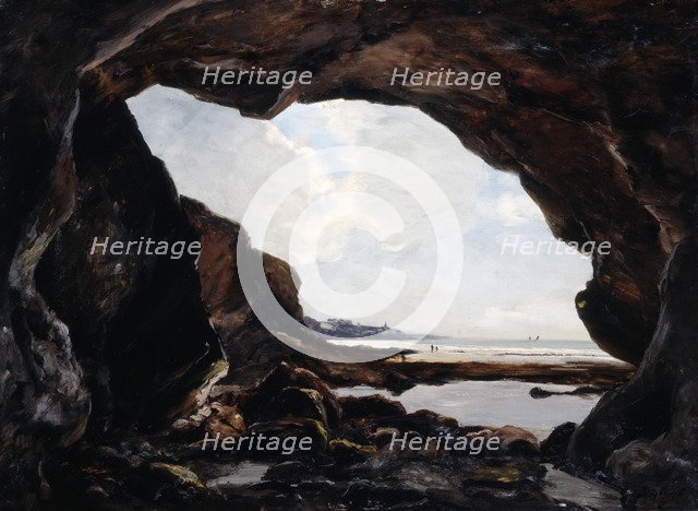 'Grotto of Ris, Douarnenez', 1876. Artist: Emmanuel Lansyer