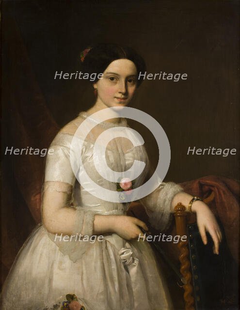 Portrait of Józefa Jablonowska née Piwocka, 1852. Creator: Alojzy Rejchan.