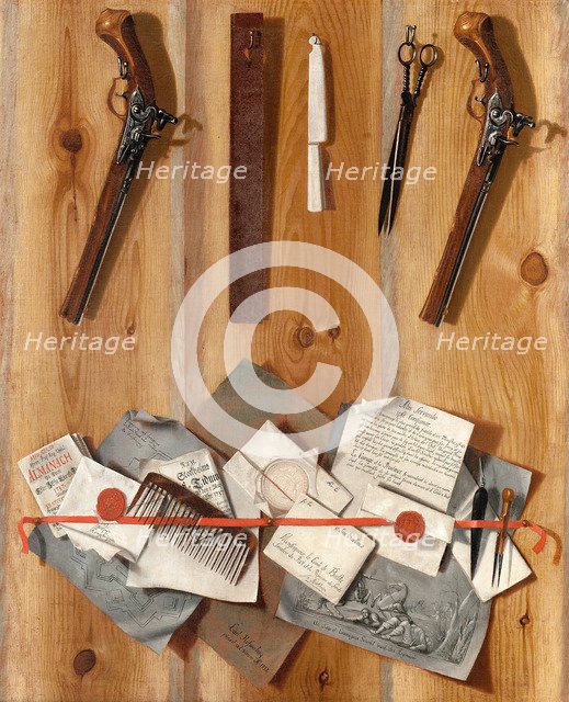 Trompe-l’œil, 1737. Artist: Hofverberg, Carl (1695-1765)