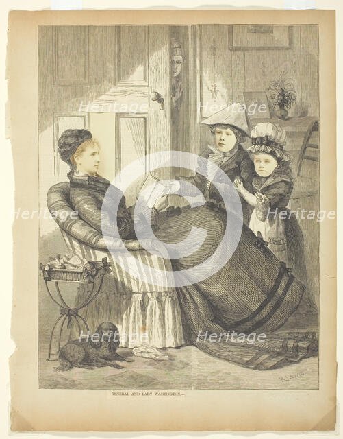 General and Mrs. George Washington, 19th century. Creator: R Lewis.