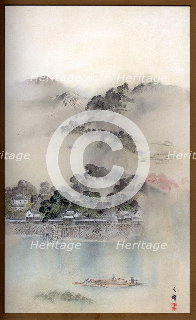 'A Spring Morning on the River Yodo', c1870 (1886).Artist: Wilhelm Greve