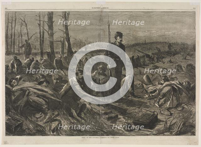 Army of othe Potomac - Sleeping on Their Arms, 1864. Creator: Winslow Homer (American, 1836-1910).