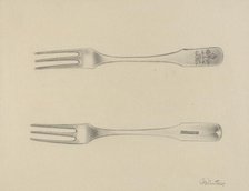 Silver Fork, c. 1936. Creator: Charlotte Winter.