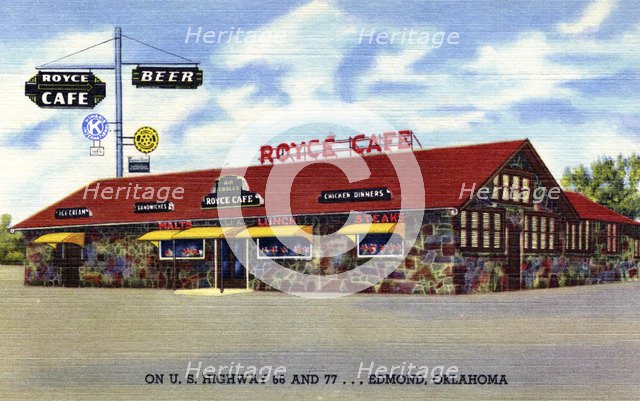 Royce Cafe, Edmond, Oklahoma, USA, 1949. Artist: Unknown