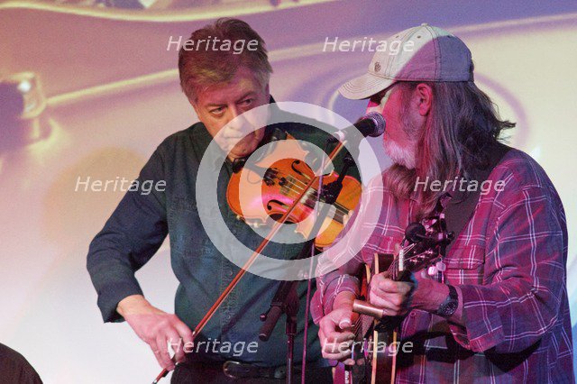 Mike Piggott with Jim Crawford, Crawley Blues Festival, Hawth, Crawley, Oct 2015. Artist: Brian O'Connor.
