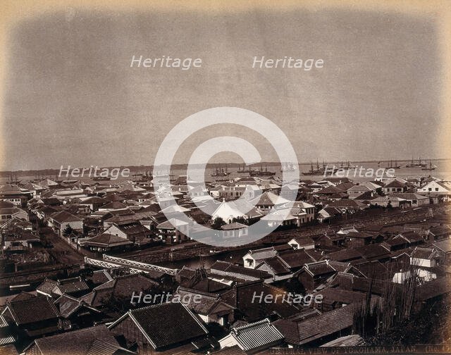 Yokohama, Japan: panoramic view of the native and European residences in Yokohama town..., c1873. Creator: William Pryor Floyd.