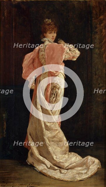 Portrait of Sarah Bernhardt (1844-1923), 1897. Creator: Clairin, Georges (1843-1919).