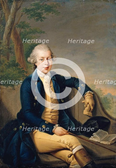 Portrait of Ernest II, Duke of Saxe-Gotha-Altenburg (1745-1804), 1768. Creator: Ziesenis, Johann Georg, the Younger (1716-1776).