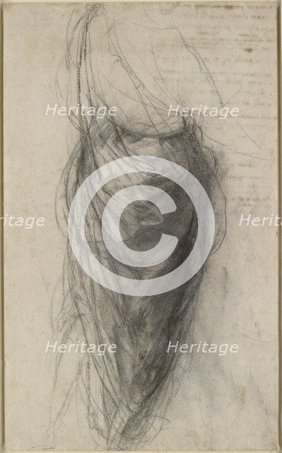 Study for the Drapery of a Man in back view, early 16th century. Artist: Raphael.