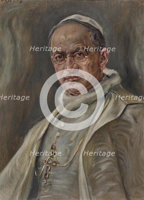 Portrait of the Pope Pius XI (1857-1939), 1920s. Creator: Koppay, Josef Arpád von (1859-1927).