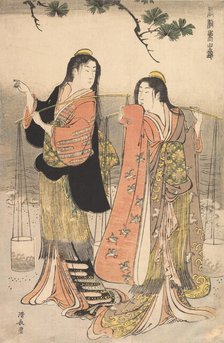 The Brine Maidens of Suma (Shiokumi, Suma), 1783. Creator: Torii Kiyonaga.