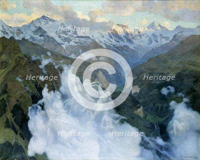 Clouds (Lauterbrunnen Valley), 1901. Creator: Giron, Charles (1850-1914).