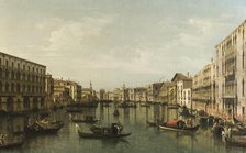 View of Grand Canal with the Palazzi Foscari and Moro Lin, mid-late 18th century. Creator: Bernardo Bellotto.