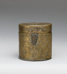 Pyxis Depicting Standing Saints or Ecclesiastics..., mid-to late13th century. Creator: Unknown.