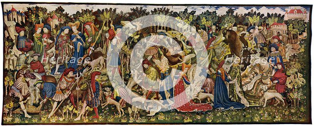 The Chatsworth Hunting Tapestries, second of the series, 1930. Artist: Unknown