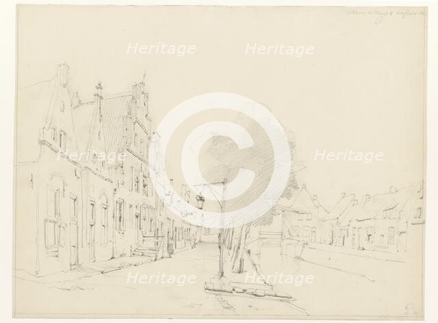 View of the canal in Hasselt, 1861. Creator: Cornelis Springer.