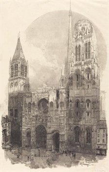 Rouen Cathedral (La Cathedral de Rouen), 1888. Creator: Auguste Lepere.