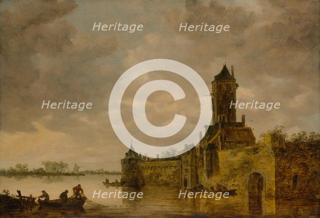 Castle by a River, 1647. Creator: Jan van Goyen.