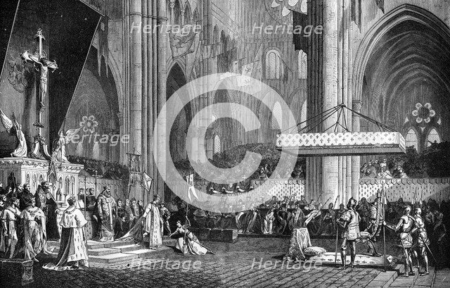 Joan of Arc at the coronation of Charles VII, 1429 (1882-1884). Artist: Unknown