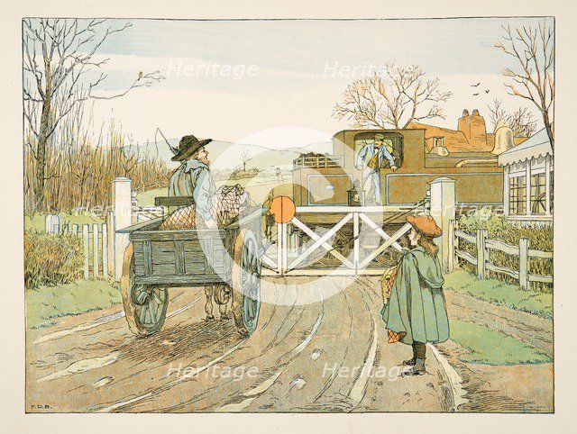 The Engine Driver,  from Four and Twenty Toilers, pub. 1900 (colour lithograph)