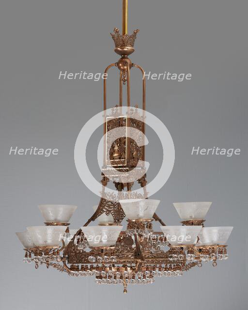 Gasolier, c. 1880. Creators: Thackara, Buck & Co., Thackara, Sons & Co..