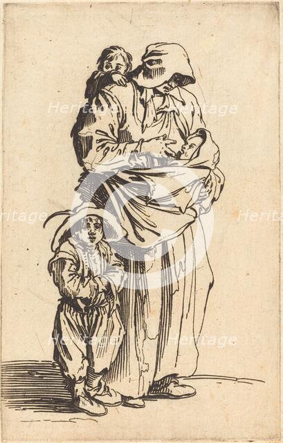 Mother and Three Children, c. 1622. Creator: Jacques Callot.