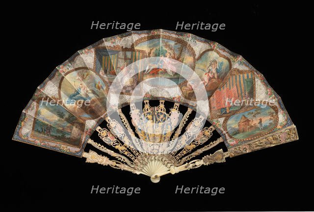 Fan, probably French, 1745-55. Creator: Unknown.