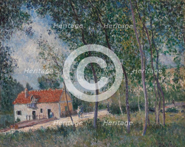 The Road from Moret to Saint-Mammès, 1883-85. Creator: Alfred Sisley.