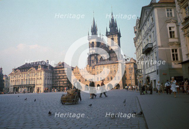 Oldtown square in Prague in the evening. Artist: CM Dixon Artist: Unknown