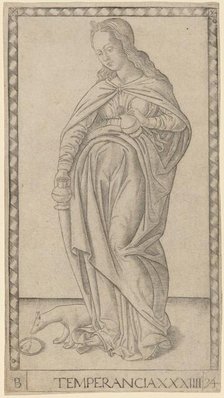Temperancia (Temperance), c. 1465. Creator: Master of the E-Series Tarocchi.