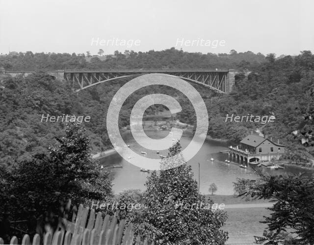 Lake and Panther Hollow from across ravine, Pittsburgh, Pa., between 1900 and 1920. Creator: Unknown.