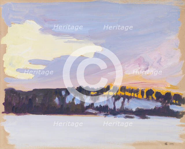 Evening Landscape, 1899. Creator: Akseli Gallen-Kallela.