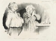 Voulez-vous bien vous taire!!..., 1839. Creator: Honore Daumier.