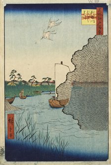 Scattered Pines, Tone River, 1856. Creator: Ando Hiroshige.