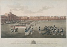 Scene of Honourable Artillery Company, City Road, Finsbury, Islington, London, 1829. Artist: Robert Havell