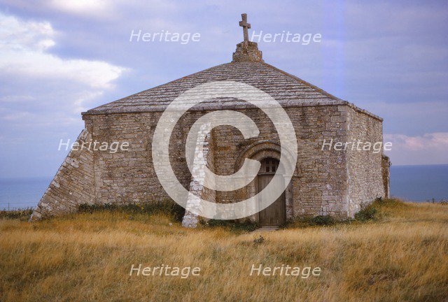 St. Aldhelms Chapel, Worth Matravers, west of Swanage, Dorset, 20th century. Artist: CM Dixon.
