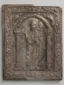 Plaque with Saint Peter, Byzantine, 550-600. Creator: Unknown.