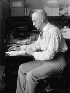 Unknown politician at desk, 1912. Creator: Harris & Ewing.