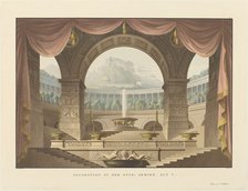 Set design for the Opera Armide by Christoph Willibald Gluck, 1824.