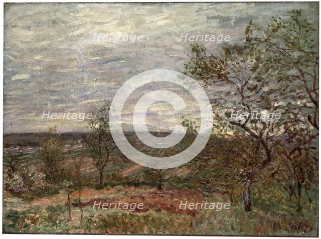 'Windy Day at Veneux', 1882.  Artist: Alfred Sisley