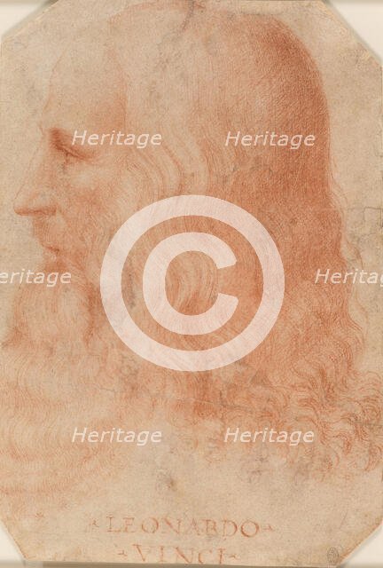 Portrait of Leonardo da Vinci , c1515-1518. Creator: Melzi, Francesco (1493-ca. 1570).