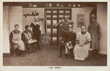 Soldiers, some in drag, performing in the concert party "The Goods", 1918. Creator: Unknown.