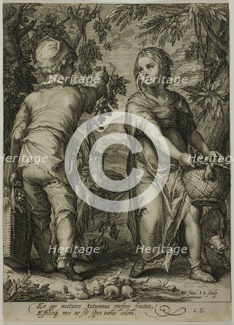 Autumn, from The Four Seasons, 1601. Creator: Jan Saenredam.