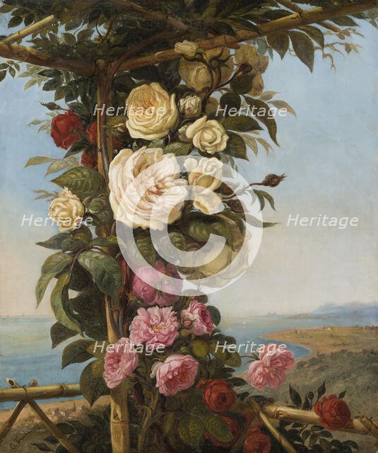 Pergola au dessus de Nice, ca 1860. Creator: Trachel, Hercule (1820-1872).